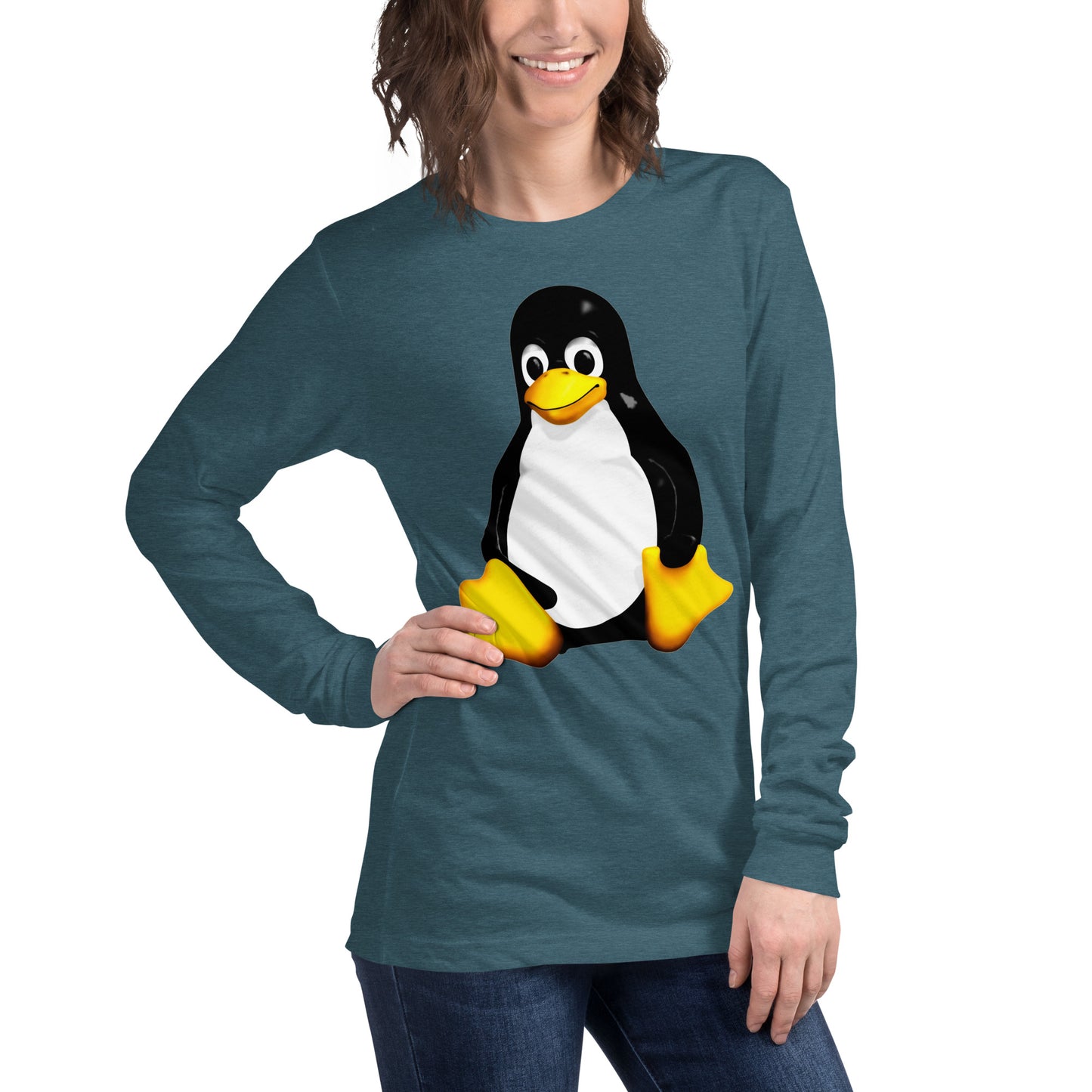 Tux the Linux Mascot Unisex Long Sleeve Tee