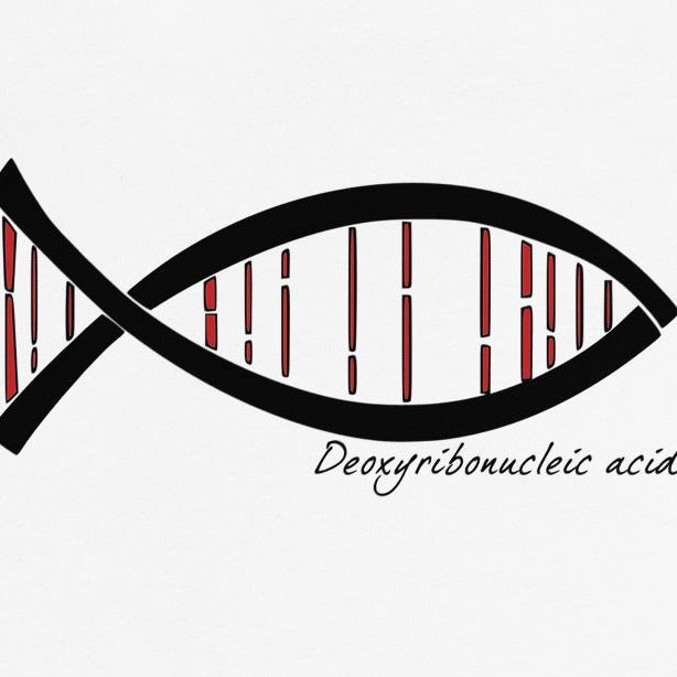 DNA fish design on Science DNA Fish Unisex Long Sleeve Tee.