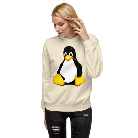 Tux, the Linux Mascot, on Unisex Premium Sweatshirt