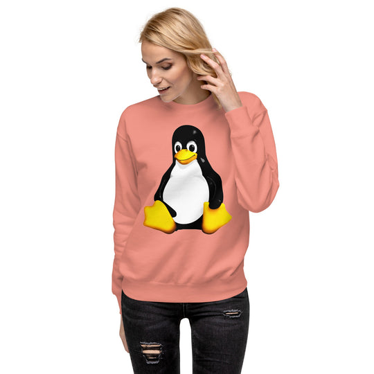 Unisex sweatshirt featuring Tux, the Linux mascot, in a premium design.