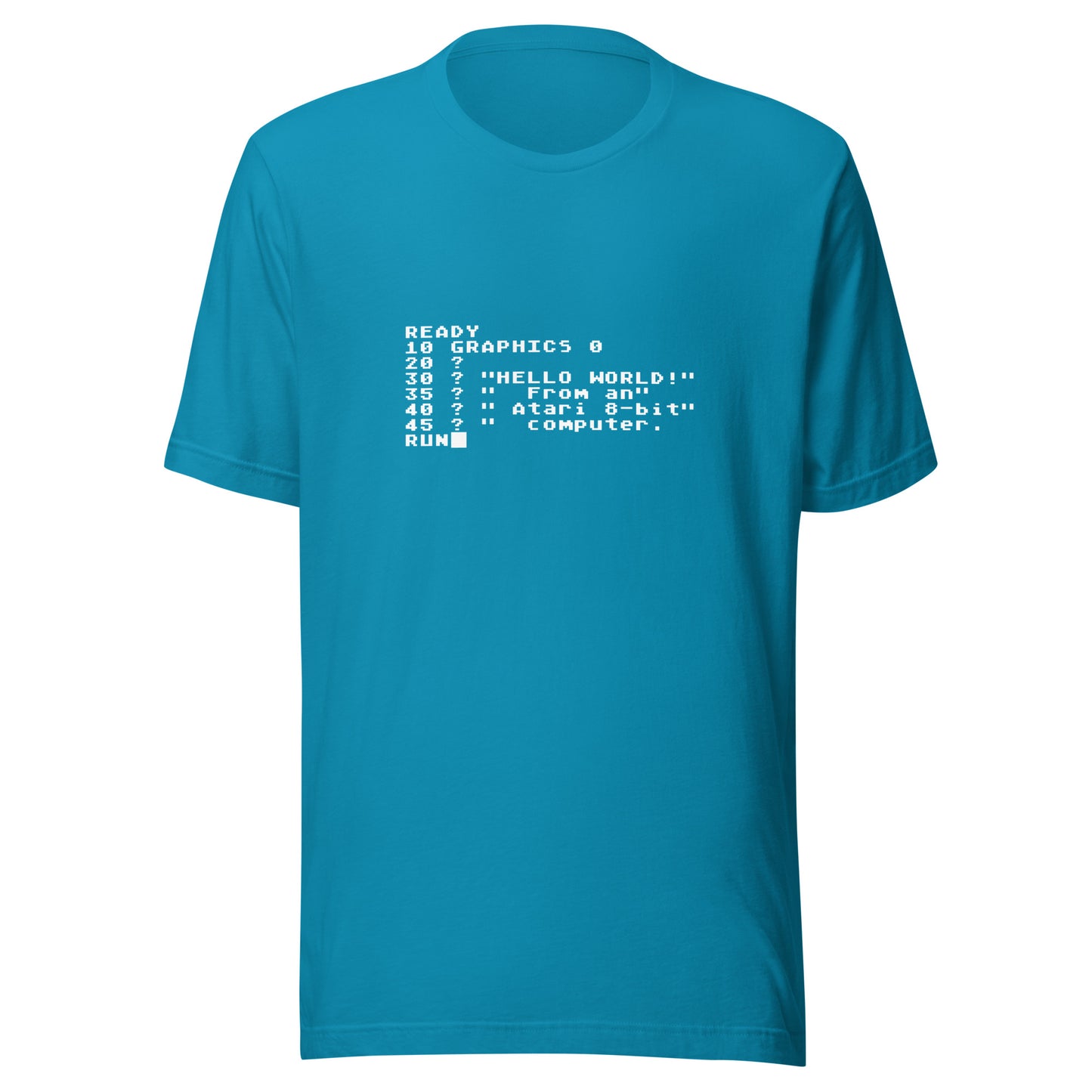 Atari 8-bit 8K BASIC 'Hello World' Unisex t-shirt