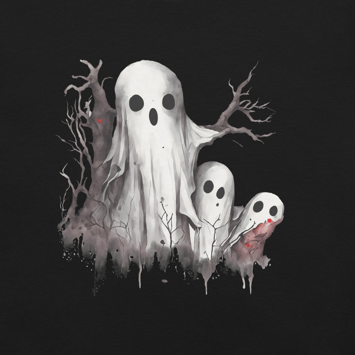 Spooky Ghosts in the Forest unisex t-shirt