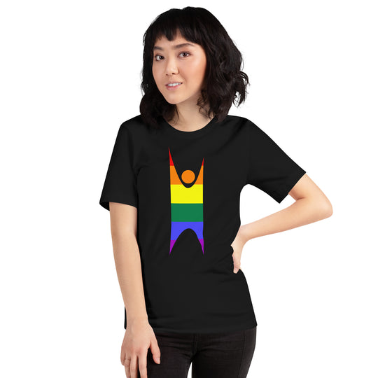 Happy Human Pride Rainbow Unisex t-shirt
