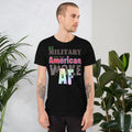 Ex Military, Active Duty American, Woke AF - for dark shirts Unisex t-shirt