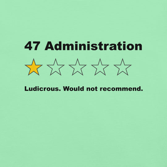 47 Admin 1 Star Review Unisex t-shirt