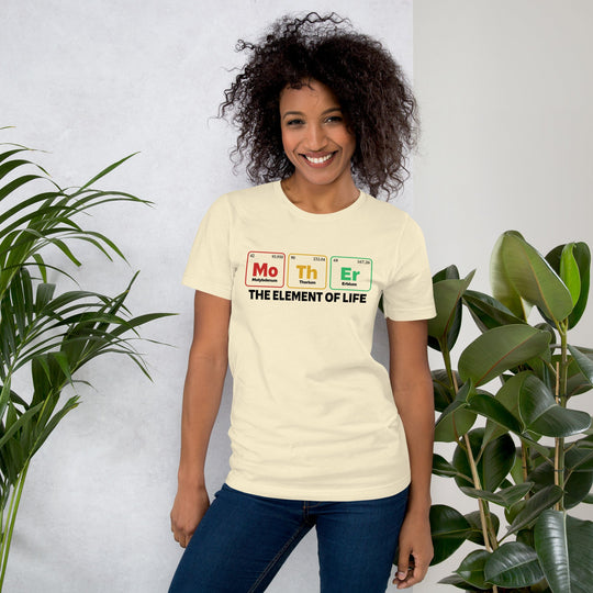 Unisex t-shirt with "Mother - the Element of Life" design, soft and lightweight fabric.
