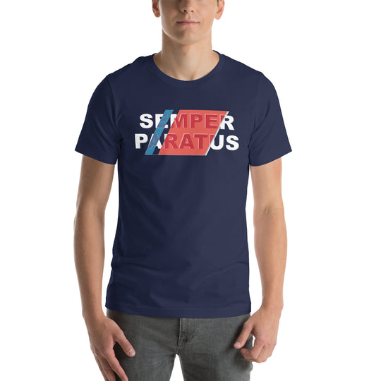 Semper Paratus w/USCG racing stripe Unisex t-shirt