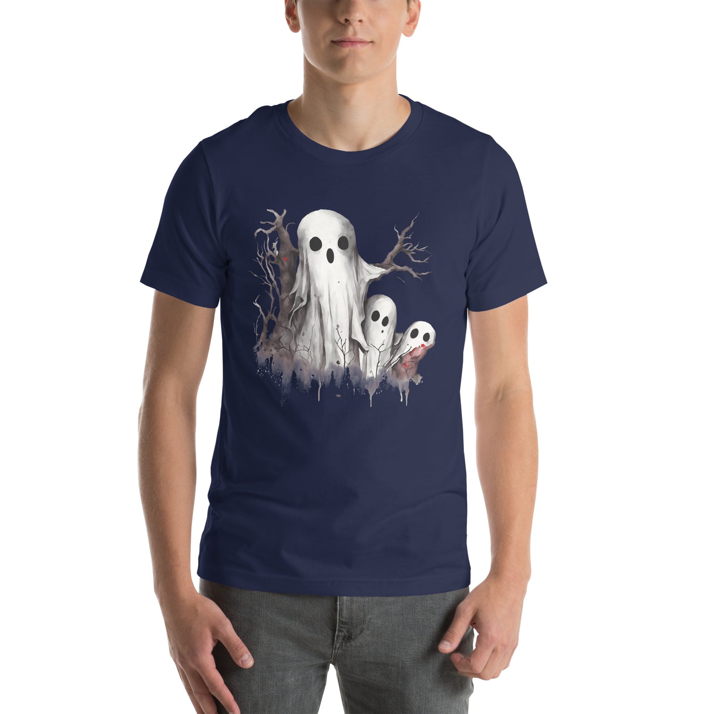 Spooky Ghosts in the Forest unisex t-shirt