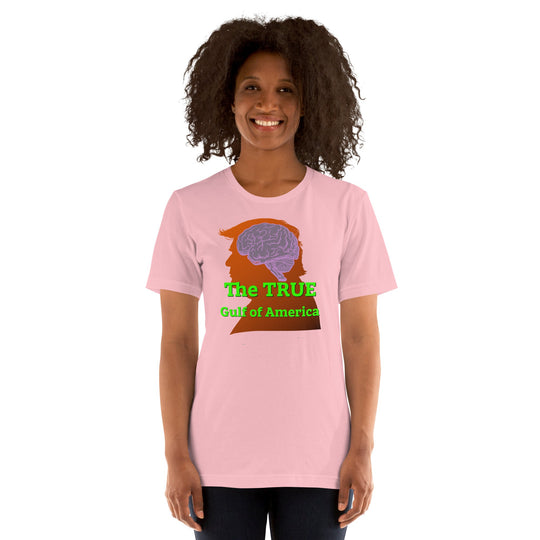 Unisex t-shirt with "The TRUE Gulf of America" design, soft and lightweight cotton.