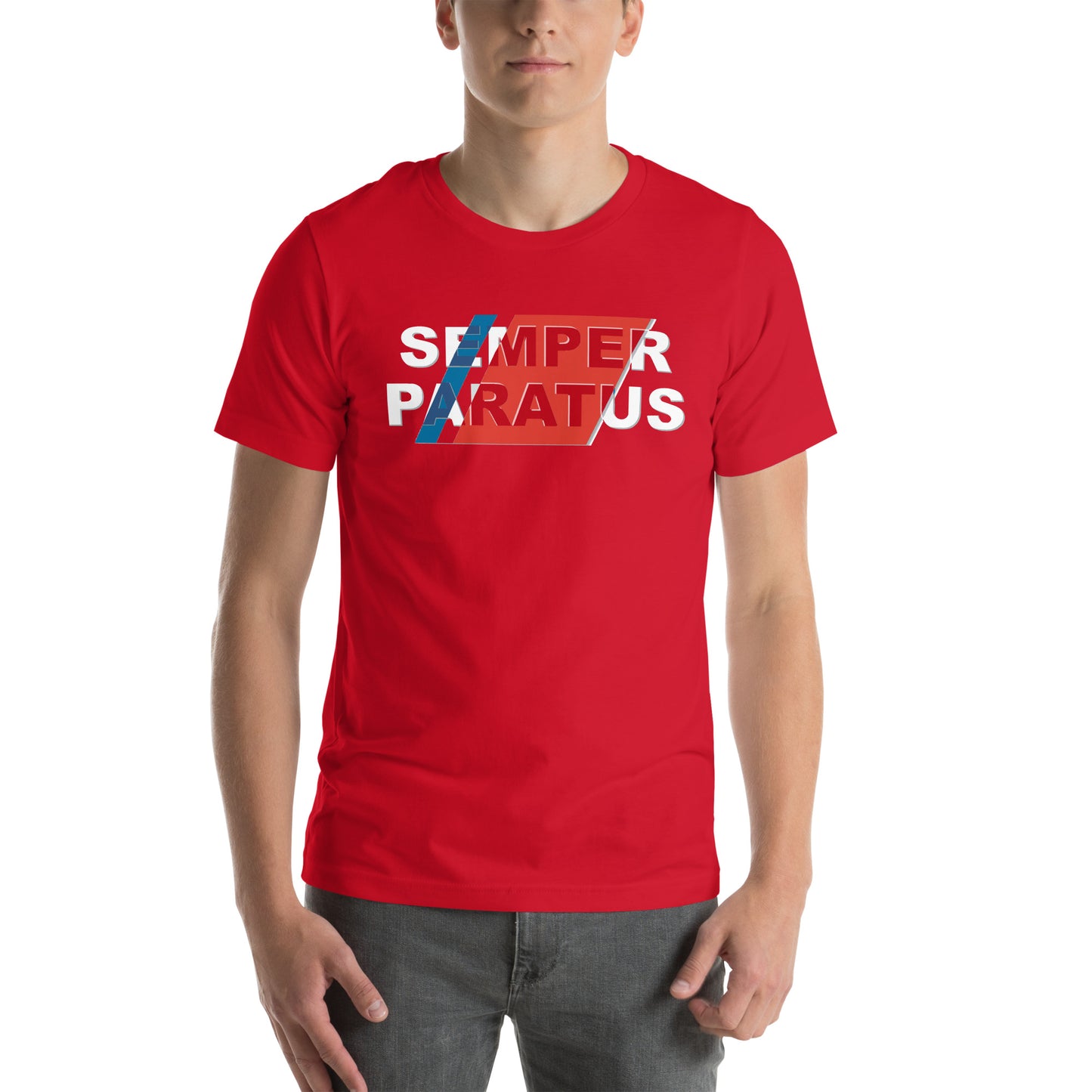 Semper Paratus w/USCG racing stripe Unisex t-shirt