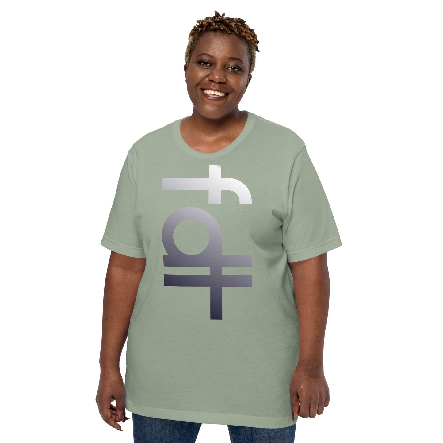 Unisex t-shirt with FDT portrait design, soft and lightweight fabric, available in various sizes.