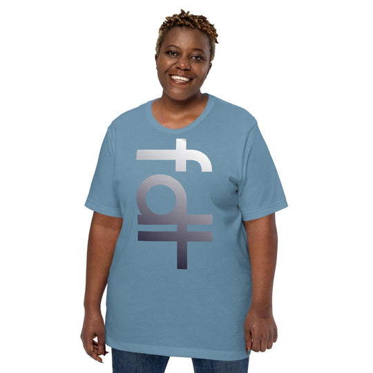 Unisex t-shirt with FDT portrait design, soft and lightweight cotton blend.