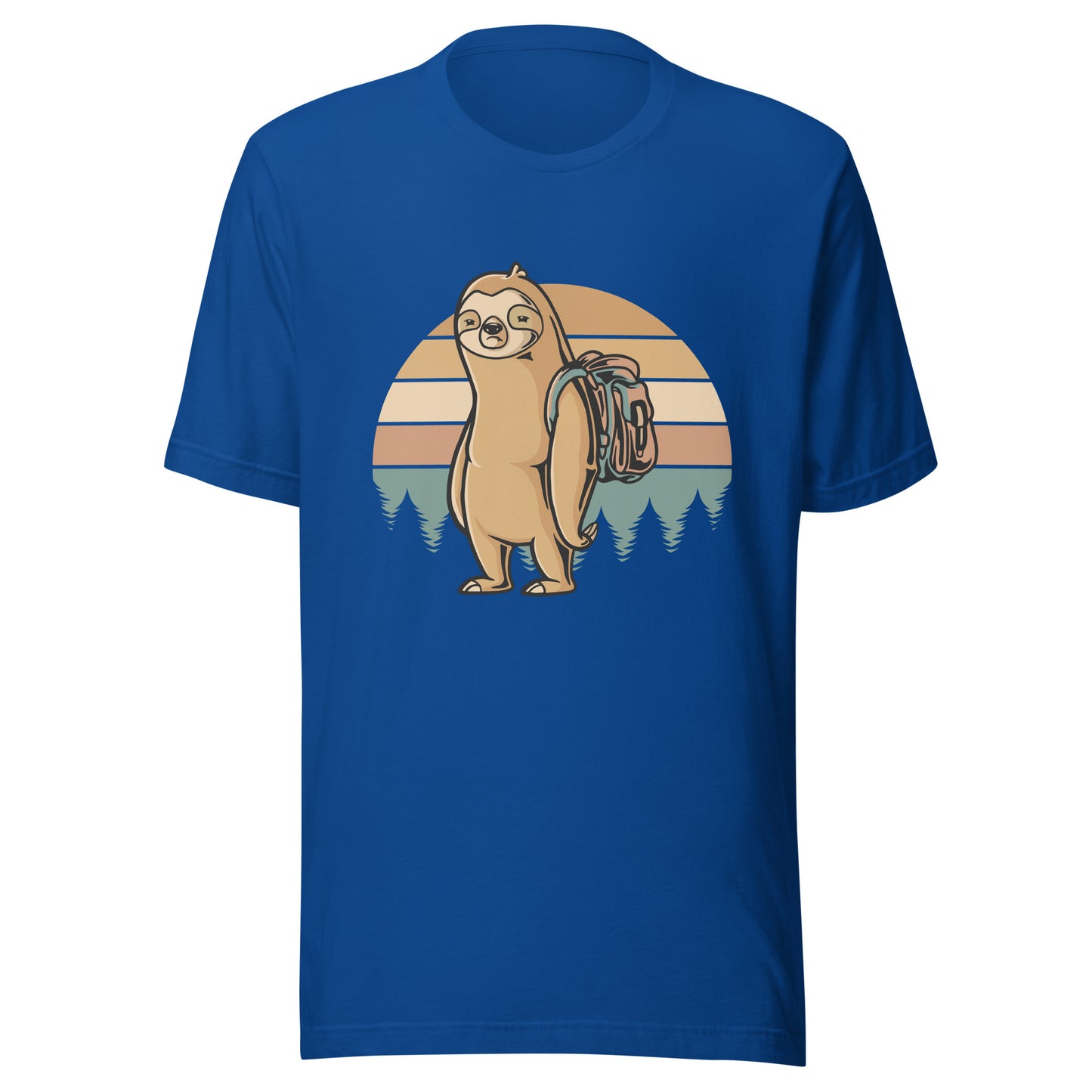 Sloth Hiking through Evergreen Forest Unisex t-shirt