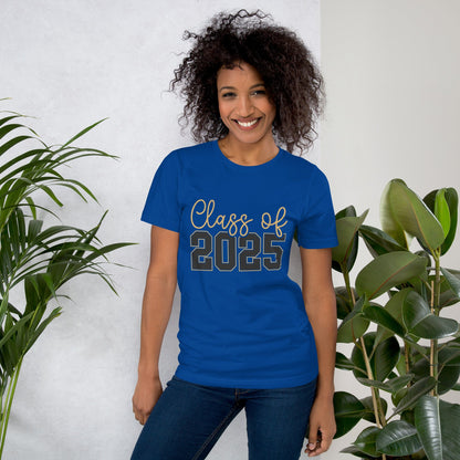 Class of 2025 unisex t-shirt, soft and lightweight, perfect for upcoming graduation.