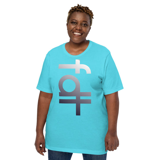 Unisex t-shirt with "FDT" design, soft and lightweight fabric, suitable for adults.