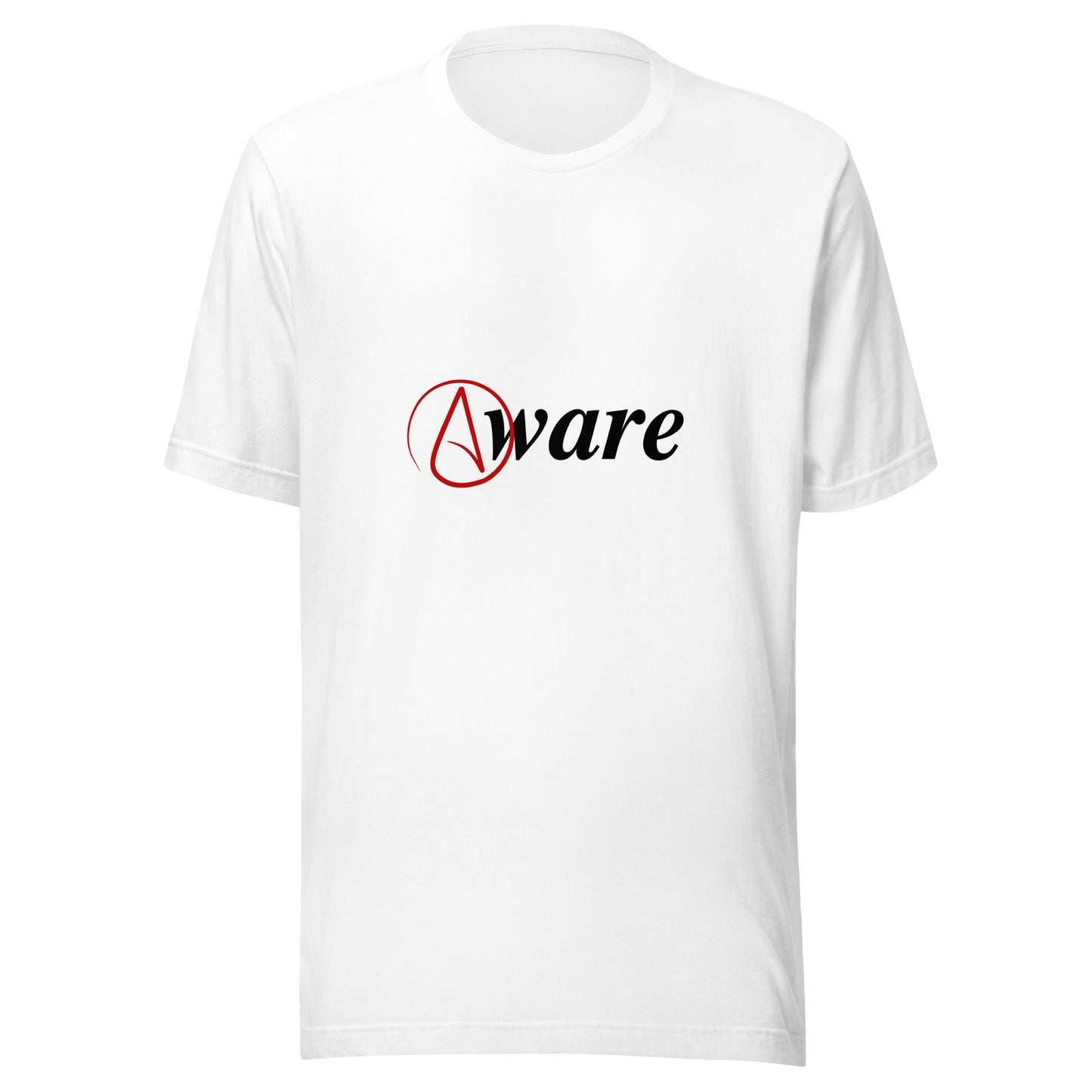 Atheist symbol Aware (red and black design) Unisex t-shirt