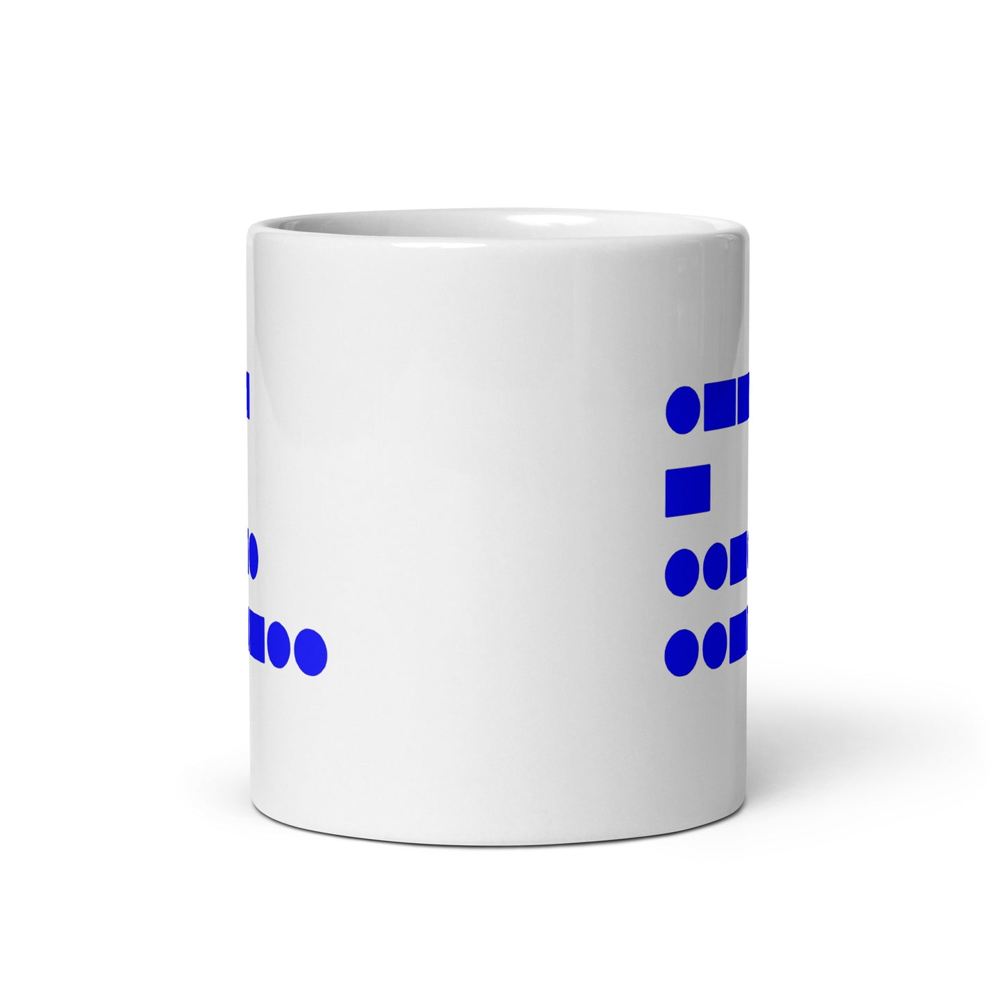 WTF? (in American Morse Code) White glossy mug