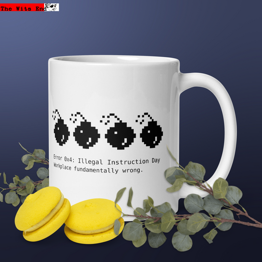 ST 4-Bombs Workplace Error Coffee White glossy mug