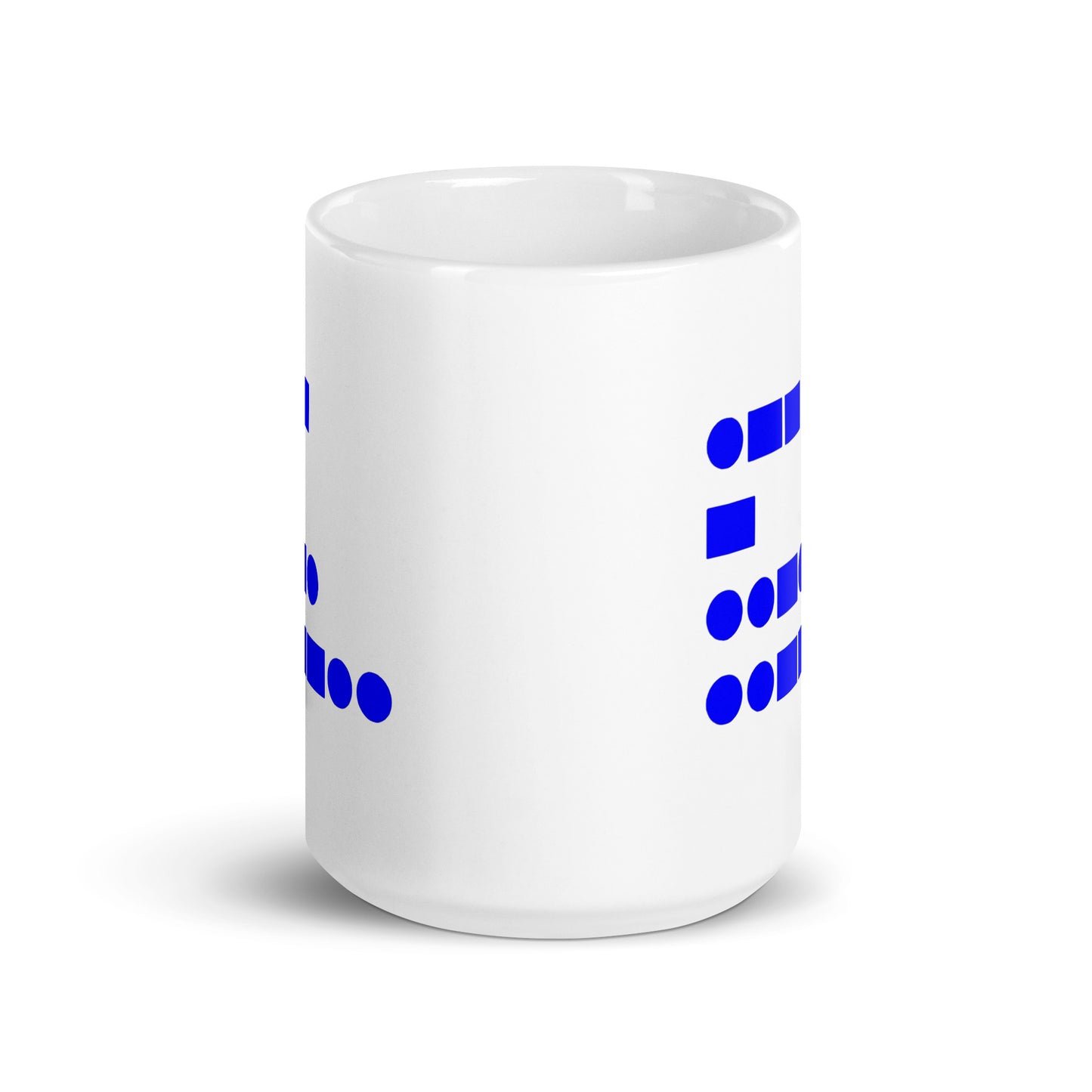 WTF? (in American Morse Code) White glossy mug