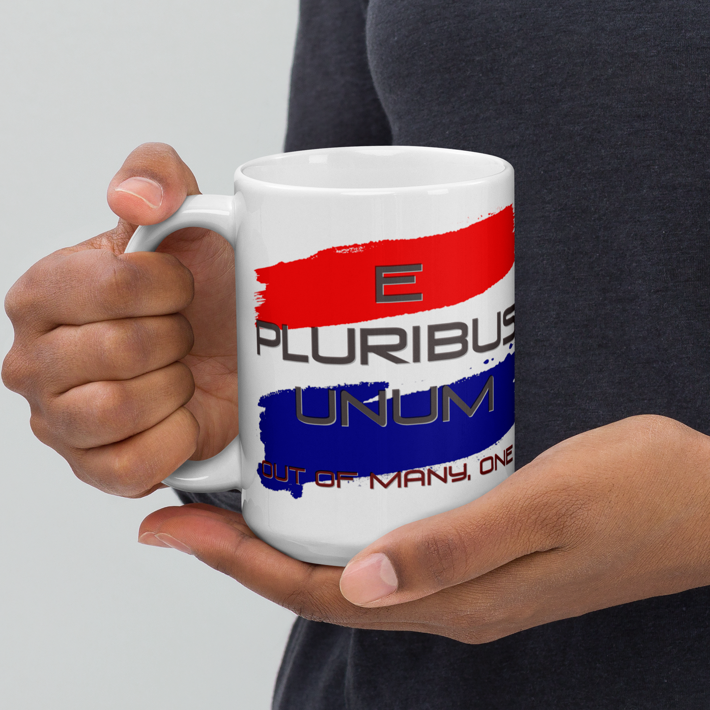 E Pluribus Unum White glossy mug - Free shipping to the US