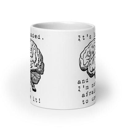 white glossy mug