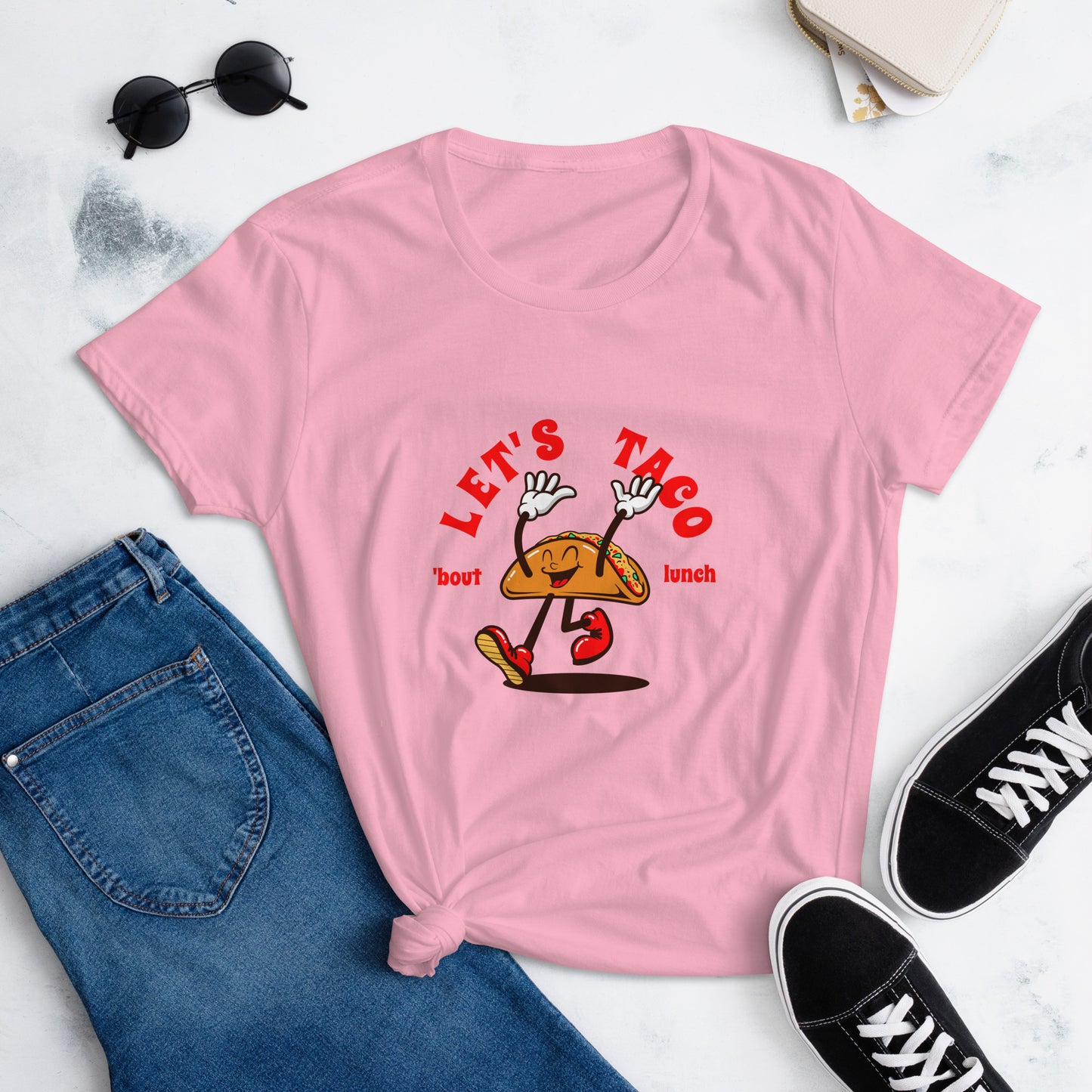 Let's Taco 'bout lunch Women's short sleeve t-shirt