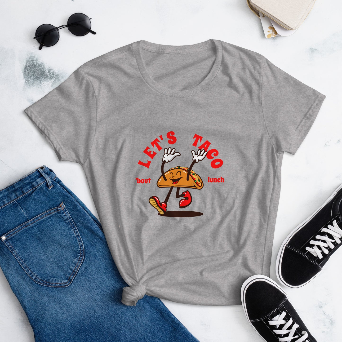 Let's Taco 'bout lunch Women's short sleeve t-shirt