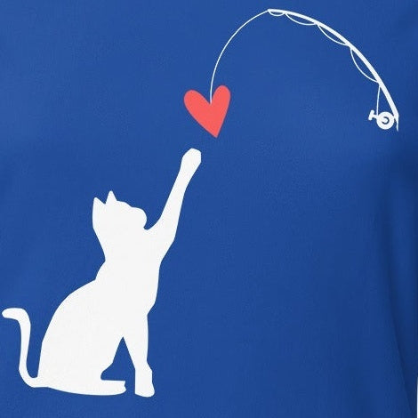Cat Catching Heart (white) Women's short sleeve t-shirt