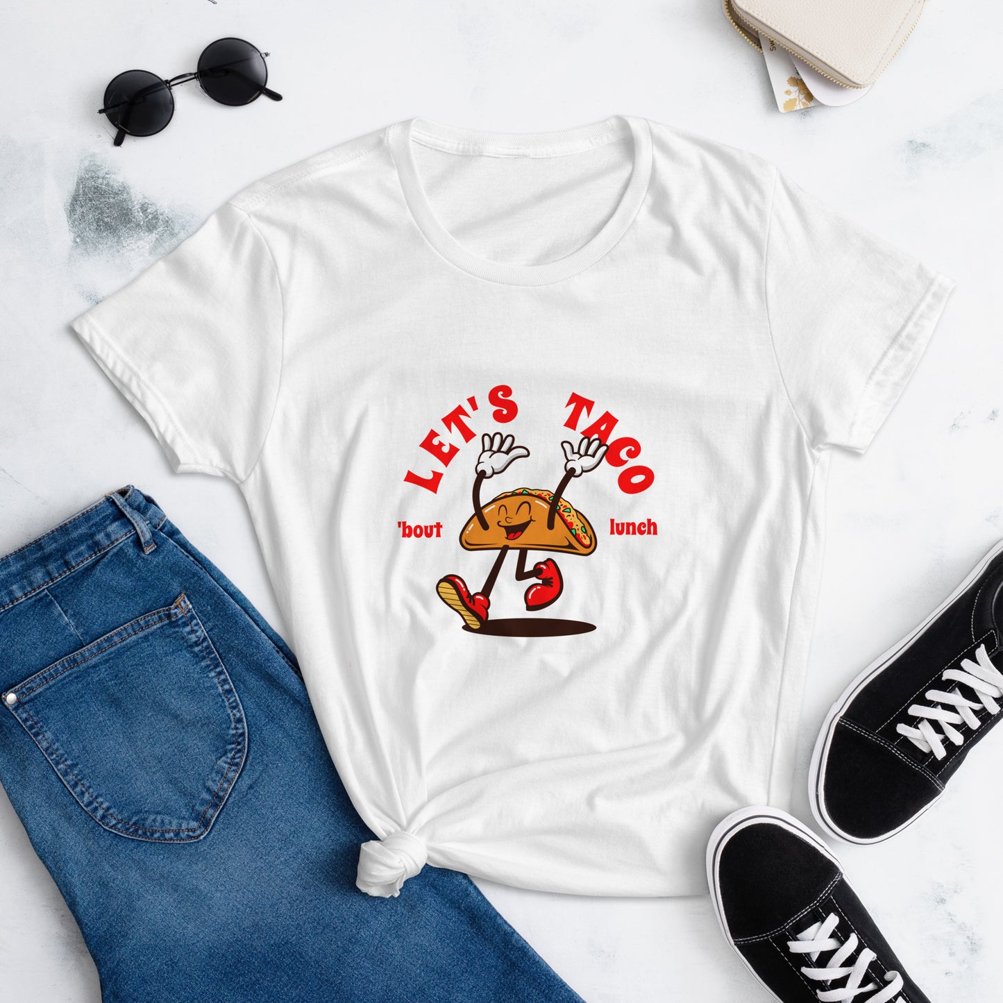 Let's Taco 'bout lunch Women's short sleeve t-shirt