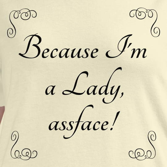 Because I'm a Lady, Assface! Women's Relaxed T-Shirt